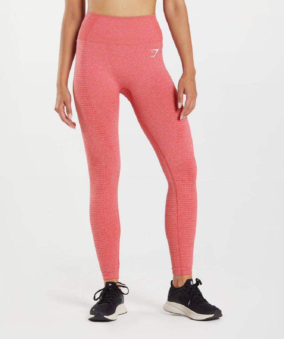 Legginsy Damskie Gymshark Vital Seamless 2.0 Czerwone | PL 2226ILH